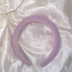 Fuzzy Fabric Headband for Makeup and Style Purple